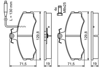 Фото автозапчастини гальмівні колодки FIAT DUCATO platform (1506550, 4248 33, 9945070, ZF09937786, ZF09937786, ZF 09 938 205, 2308, 9940092, 9941207, 4250 28, 4250 99, 4250 54, 424833, 424833, RS4250, 425054, 425054, 425054, 9939028, 95 966 855, 95 667 764, 425028, 4250 Polcar BS0986467411