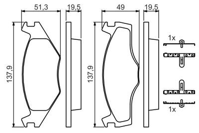 Фото автозапчасти тормозные колодки SEAT CORDOBA (6K2/C2 (191698151H, 321698151, 191698151K, 171 698 151 F, 191 698 151 C, 191 698 151 H, 8 1H0 698 151, 1H0615 109, 321 698 151 F, 321 698 151 G, 191698151J, 171698151F, 191698151C, 321698151C, 321698151G, 2410, 1916151 Polcar BS0986468873