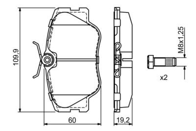 Фото автозапчасти тормозные колодки MERCEDES-BENZ KLASA (002 420 23 20, 001 420 07 20, A 001 420 12 20, 0014201220, 0004209920, A001420202, 000 420 99 20, 2581, 0014200720, A0004209920, A 002420 23 20, A 001 420 07 20, 001 420 12 20, A 000 420 99 20, A0014200720) Polcar BS0986469410