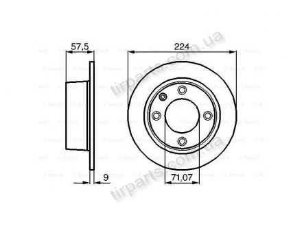 Гальмівні диски CITROËN XANTIA (X1), (BD523, 95 667 811, 1.0923.5.4) Polcar BS0986478604