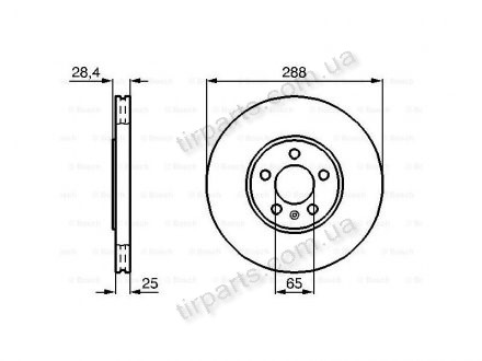 Фото автозапчасти тормозные диски Volkswagen GOLF III (1H1), 0 (BD537, 3A0 615 301 A, 3A0 615 301, 3A0615301A, 3A0615301) Polcar BS0986478619