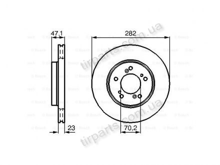 Тормозные диски HONDA CR-V I (RD), 1, 45251SP0000, 1.1928.2.4) Polcar BS0986478667