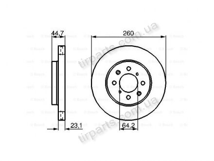 Тормозные диски HONDA CIVIC VI Hatch (BD1093, 45251S6FE10, 45251-S6F-E10) Polcar BS0986479226 (фото 1)