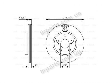 Фото автозапчасти тормозные диски TOYOTA RAV 4 III (AC (4351242040, BD1261, 43512 42080, 43512 42040) Polcar BS0986479428