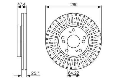 Тормозные диски (45251SEAE00, 45251-SEA-E00, 45251TV0E01, 45251-TV0-E01) Polcar BS0986479625