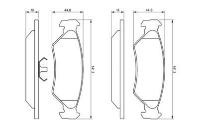 Фото автозапчасти тормозные колодки FORD FIESTA III (GFJ (6203650, 6188427, YS6J 2K021-AA), YS6J 2K021-AB, YS6J2K021AA, 91FX2K021AA, YS6J2K021AB) Polcar BS0986492020