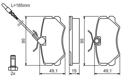 Фото автозапчасти тормозные колодки PEUGEOT 306 (7B, N3, (425135, 425135, 4250 55, 4250 87, 425078, 425078, 425055, 425087, 425098 425058) 4251 35, 4250 95, 425095, 425095, 492281) Polcar BS0986492090