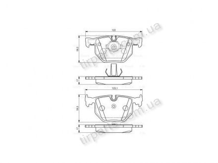 Фото автозапчасти тормозные колодки BMW 7 (E65, E66), 11 Polcar BS0986494286