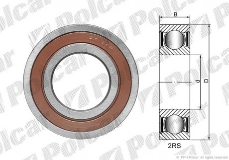 Фото автозапчасти подшипник компрессора кондиционера Łożysko (DCW17B) Polcar CX356224