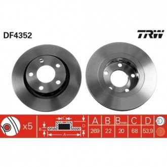 Гальмівні диски Polcar DF4352
