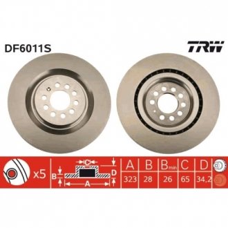 Фото автозапчасти тормозные диски Polcar DF6011S