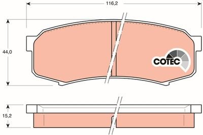 Фото автозапчасти гальмівні колодки Polcar GDB1182