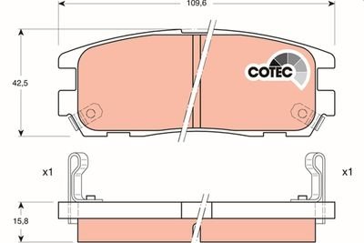 Фото автозапчасти гальмівні колодки Polcar GDB1187