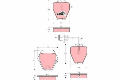 Фото автозапчасти тормозные колодки. Polcar GDB1371