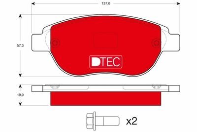 Фото автозапчасти гальмівні колодки Polcar GDB1464DTE