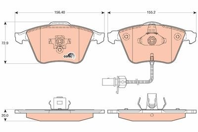 Фото автозапчасти гальмівні колодки Polcar GDB1617