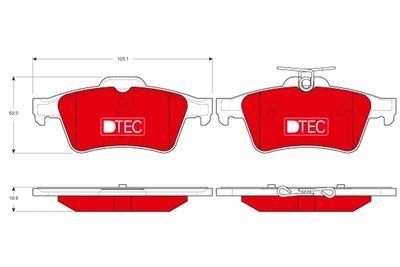 Фото автозапчастини гальмівні колодки Polcar GDB1621DTE