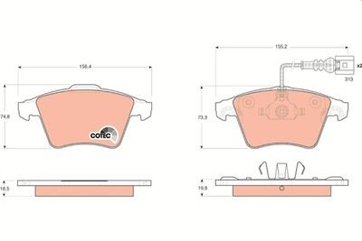 Фото автозапчасти гальмівні колодки Polcar GDB1651