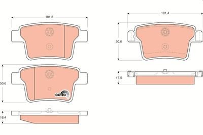 Фото автозапчастини гальмівні колодки Polcar GDB1665