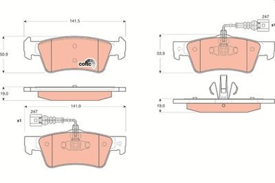 Фото автозапчастини гальмівні колодки Polcar GDB1672