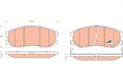 Фото автозапчасти гальмівні колодки Polcar GDB1715