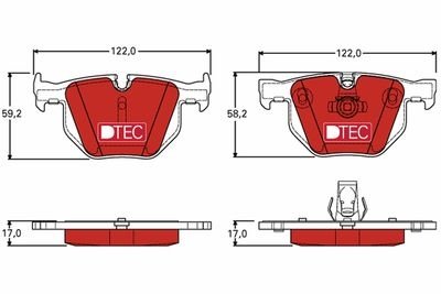 Фото автозапчастини гальмівні колодки Polcar GDB1727DTE