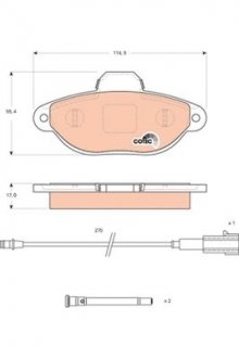 Фото автозапчастини гальмівні колодки Polcar GDB1745