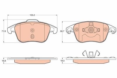 Фото автозапчасти гальмівні колодки Polcar GDB2025