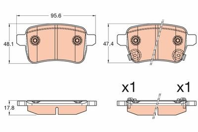 Фото автозапчастини гальмівні колодки Polcar GDB2032