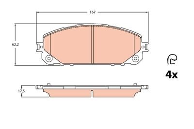 Фото автозапчастини гальмівні колодки Polcar GDB2094