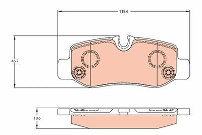 Фото автозапчастини гальмівні колодки Polcar GDB2102