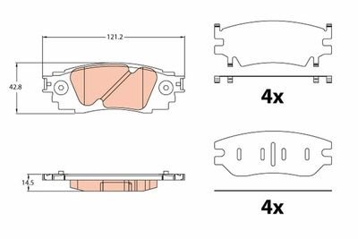 Фото автозапчасти гальмівні колодки Polcar GDB2183