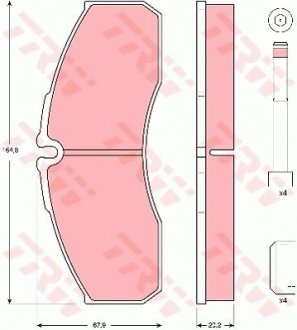 Фото автозапчастини гальмівні колодки Polcar GDB3385