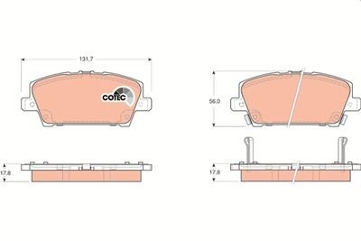 Фото автозапчасти тормозные колодки (45022SMGE00, 45022SMGE01, 45022SMGE51, 45022SMGE50) Polcar GDB3407