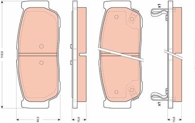 Фото автозапчасти гальмівні колодки Polcar GDB3413