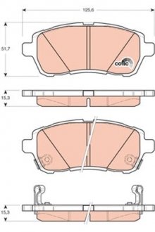 Фото автозапчастини гальмівні колодки Polcar GDB3437