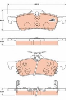 Фото автозапчасти гальмівні колодки Polcar GDB3458