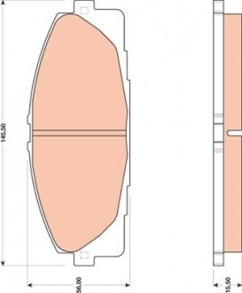 Фото автозапчастини гальмівні колодки Polcar GDB3485