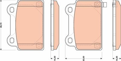 Фото автозапчастини гальмівні колодки Polcar GDB3488