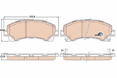 Фото автозапчасти гальмівні колодки Polcar GDB3545