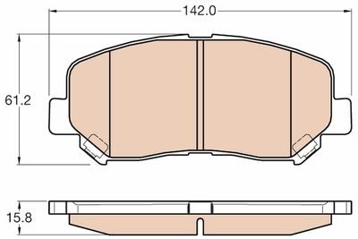 Фото автозапчастини гальмівні колодки Polcar GDB3562