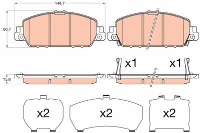 Фото автозапчасти гальмівні колодки Polcar GDB3615