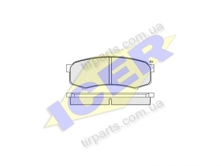 Фото автозапчасти тормозные колодки TOYOTA LAND CRUISER (04466YZZC8, 0449260050, 4605A458, 0446660020, 04466-60140, 04492-60050, 46600 80, 0449260080, 0446660140, 46 05A 389, 04466-60060, 04492-60020, 04492-60010, 04492-60080, 04466-60010, 04466-60090, 04466-60080, 46 Polcar IE141027