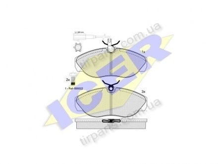 Фото автозапчастини гальмівні колодки FIAT DUCATO platform (9 948 626, 425226, 9948626, 7 177 098 2, 4254.55, 425455, 425224, 4252.24, 71770982, 4252.26) Polcar IE141053-203