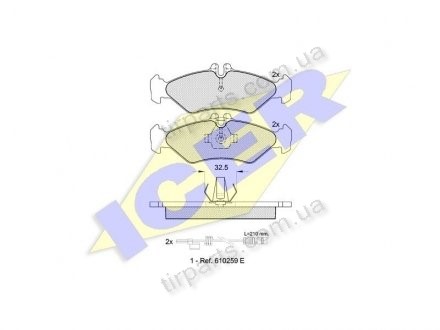 Фото автозапчасти тормозные колодки MERCEDES-BENZ SPRINT (002 420 56 20, 003 420 64 20, 000 421 24 10, 002 420 69 20, 002 420 38 20) Polcar IE141102 (фото 1)