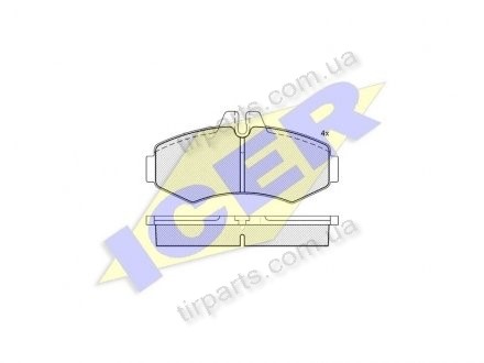 Фото автозапчасти тормозные колодки MERCEDES-BENZ VITO n (000 421 41 10 10, 000 421 41 10, 003 420 54 20, 003 420 01 20, 000 421 41 20 Polcar IE141288