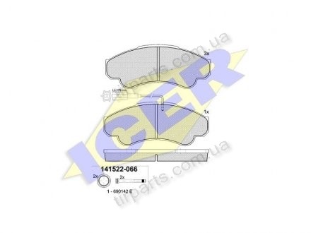 Фото автозапчасти тормозные колодки FIAT DUCATO nadwozie (4254C2, 71770070, 425245, 71772525, 9949362, 425459, 425244, 71752978, 9949517 7 177 007 0, 7 736 485 9, 77364859, 9 949 517, 4254.C2, 4254.59, 4252.44, 4252.45, 7 736 221 6, 77362216, 9 949 362) Polcar IE141522 (фото 1)