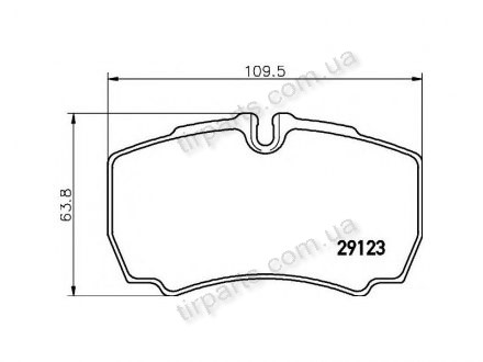 Фото автозапчасти тормозные колодки IVECO Daily I, 01.78 (42561101, 425 7266 80, 425 611 01, 299 1667, 42560080, 2991667, 42561102, 46 80, 42555406, 424 708 41, 425 611 02, 425 600 80) Polcar IE151640