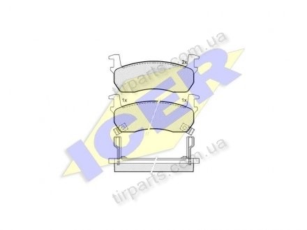 Фото автозапчасти тормозные колодки NISSAN MICRA (K10), (41060-04B90, 41060-05B26, 4106004B90, 4106005B26, 4106004B91, 41060-04B91) Polcar IE180530