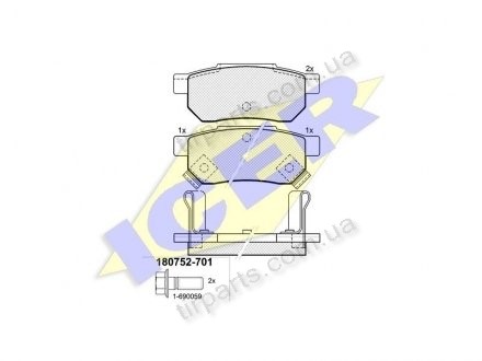 Фото автозапчасти тормозные колодки ROVER 45 (RT), 02.00 (43022SE0000, GBP90347AF, 43022-SAA-E50, 43022-SH3-601, 43022ST3E01, 43022SAAE52,4 5022-SR3-010, 43022SF1000, 43022SF1010, 43022SH3930, 43022ST3E00, 43022ST3E50HE, 45022-SR3-000, GBP90316, 43022-SE0-000, 43022-S Polcar IE180752-701